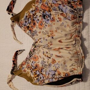 Free People silk look v tie top